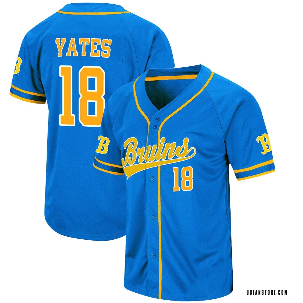 Men's Carson Yates UCLA Bruins Replica Colosseum Baseball Jersey - Blue