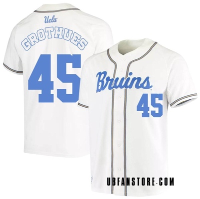 Men's Chris Grothues UCLA Bruins Replica Full-Button Baseball Jersey - White