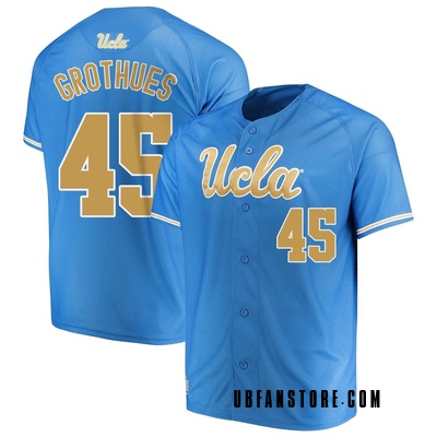 Men's Chris Grothues UCLA Bruins Replica Performance Baseball Jersey - Blue
