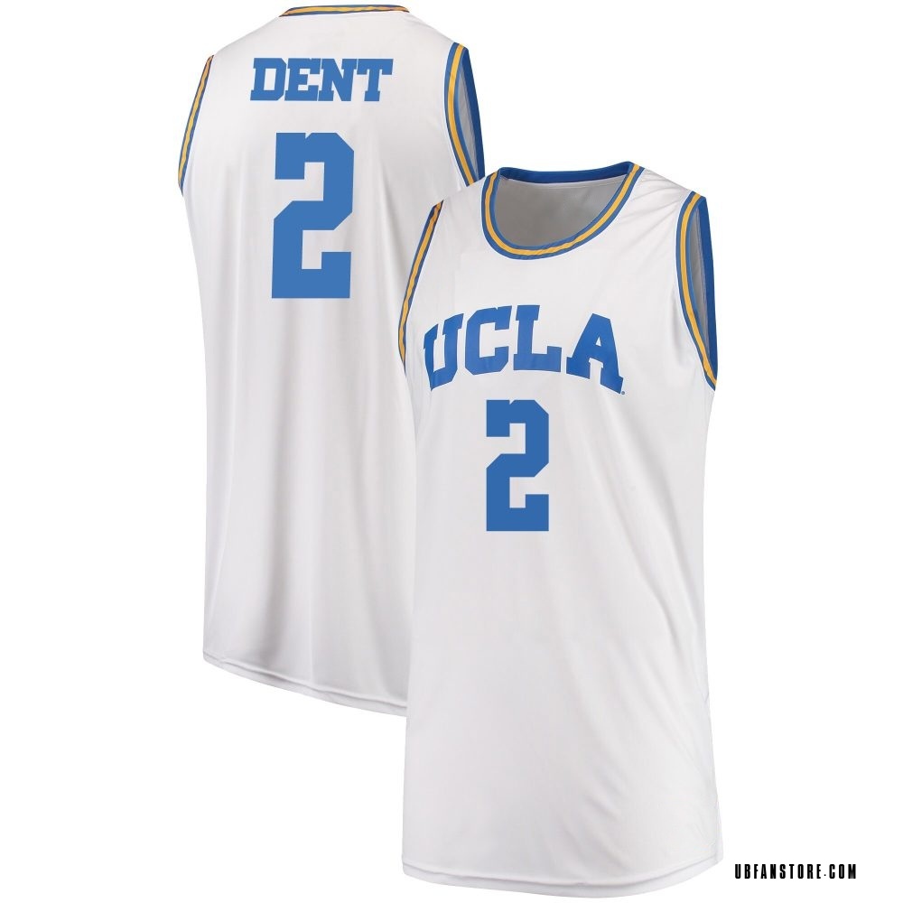 Men's Donovan Dent UCLA Bruins Replica Basketball Jersey - White