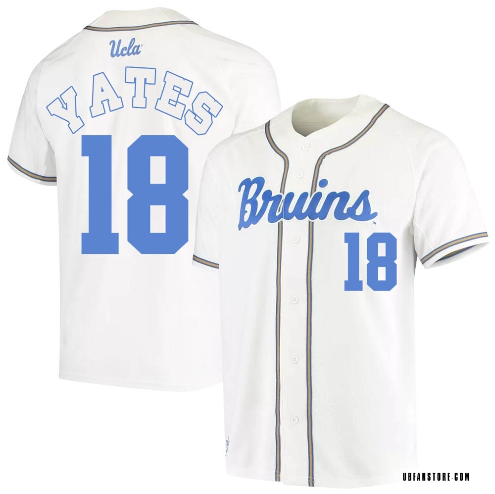 Youth Carson Yates UCLA Bruins Replica Full-Button Baseball Jersey - White
