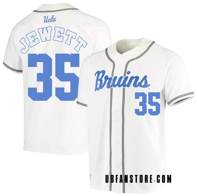 Youth Luke Jewett UCLA Bruins Replica Full-Button Baseball Jersey - White